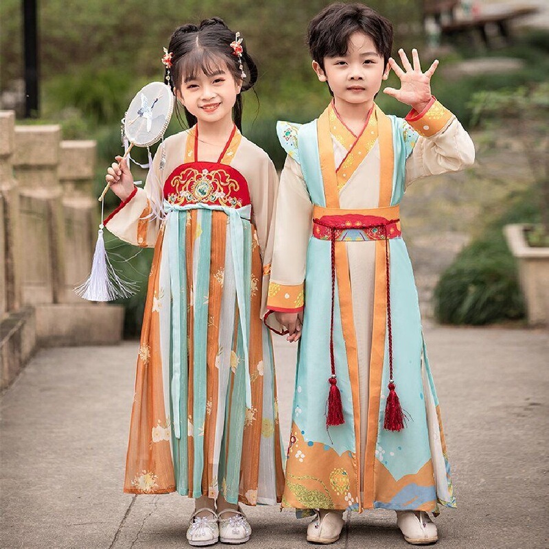 Hanfu for Boys 2026 New Spring Style Ancient Chinese Style Dress, Super Fairy Dress for Children, Girls' Ancient Style Tang Suit for Summer Hanfu for Boys 2026 New Spring Style Ancient Chinese Style Dress, Super Fairy Dress for Children, Girls' Ancient Style Tang Suit for Summer