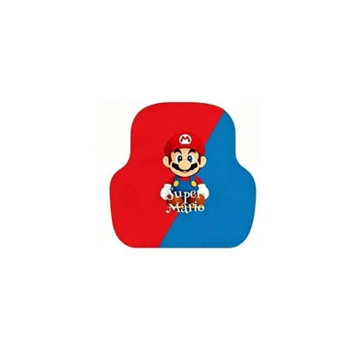 Avtomobil döşəmə paspasları: carpet, non-slip, anti-stain, dirt-resistant, durable, easy - red-and-blue-contrasting-mario-single-rear-row-silk-loop-5050cm1919