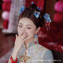 【纯手工】中式仙气古装新娘头饰复古龙凤旗袍配饰古典秀禾服饰品