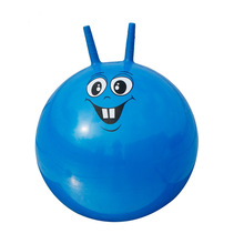 供应热销65CM羊角球 加厚光面羊角运动瑜伽球 充气儿童玩具跳跳球