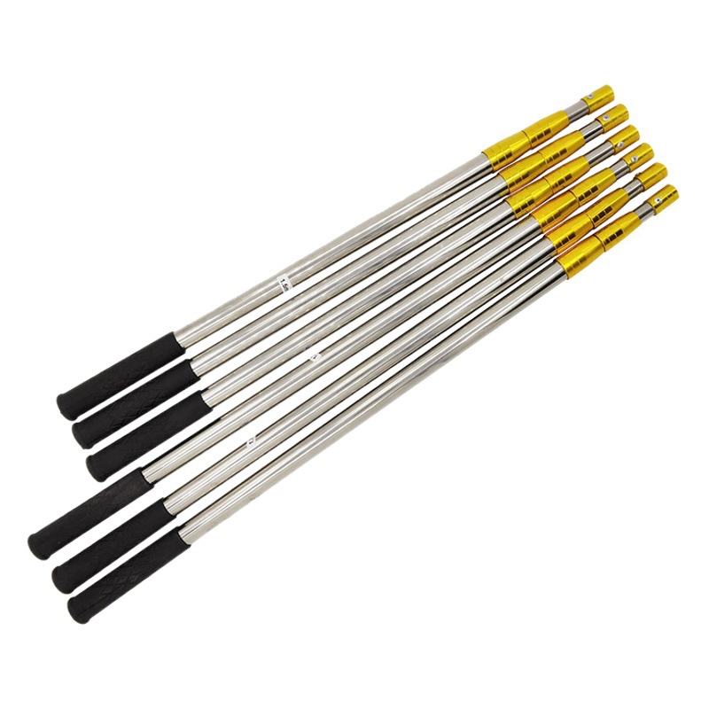 Thickened stainless steel copy net rod fishing copy Rod telescopic positioning fish net pocket fishing gear fishing supplies telescopic rod