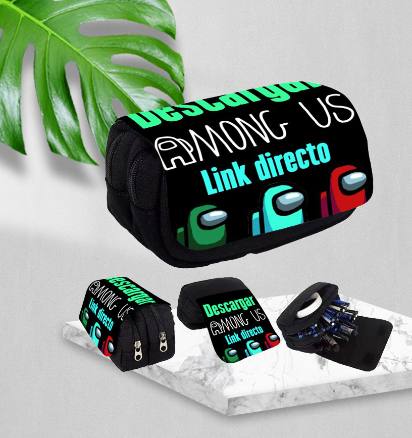 新款潮流笔袋 学生大容量帆布文具文艺时尚笔袋文具袋批发