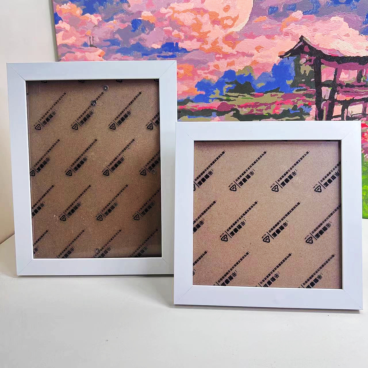 Pvc Plastic Small Photo Frame Diamond Painting Children's DIY Round Framing Decoration Picture Frame Calligraphy and Painting Frame