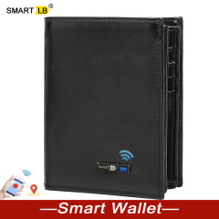 クロスボーダー热い贩売スマートbluetoothメンズ财布新しい本革ショート財布マルチカードホルダー財布wallet