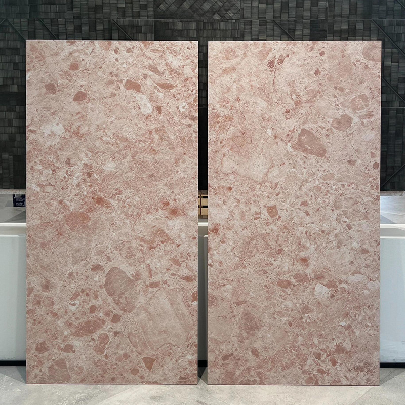 Genuine Pink Terrazzo Tiles Kitchen Bathroom Bathroom Wall Tiles Restaurant Lime Stone Texture Non-Slip Floor Tiles Genuine Pink Terrazzo Tiles Kitchen Bathroom Bathroom Wall Tiles Restaurant Lime Stone Texture Non-Slip Floor Tiles
