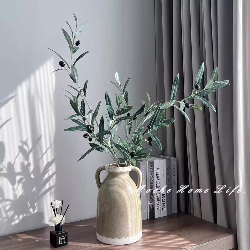 仿真花橄榄枝仿真绿植带果假花客厅摆设假树枝家居装饰婚庆插花|undefined