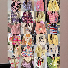 十三行秋冬季新款多巴胺甜美羊绒毛衣宽松针织衫品牌女装批发货源