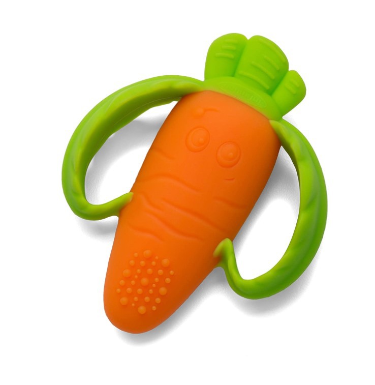 Amazon's Popular Hollow Teething Tube Carrot Silicone Toy Can Be Boiled Molar Stick Baby Teether Bite Music