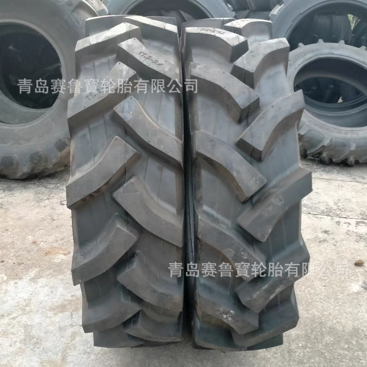 农用拖拉机轮胎 11.2-24 半高花  人字花纹