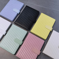 馬卡龍創意手賬本簡約小清新記事本學生獎品本子A5仿皮筆記本