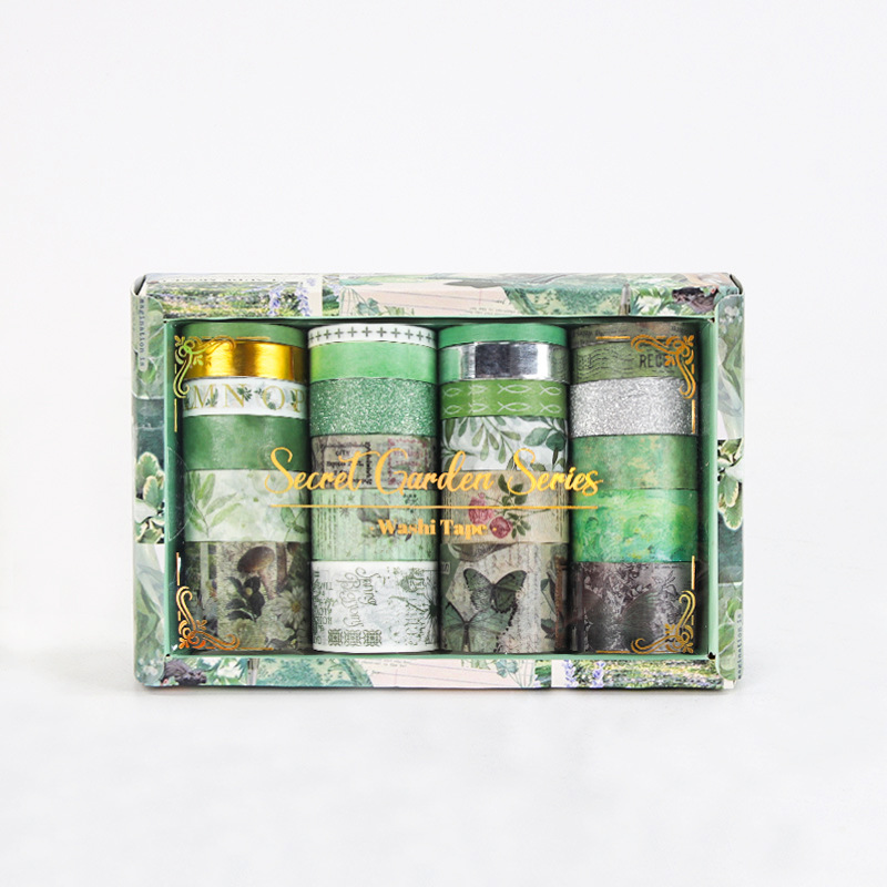 Nuevo juego de cinta de tema retro transfronterizo, decoración de cuentas a mano, uso libre de la etiqueta del marco inferior, material de paisajismo