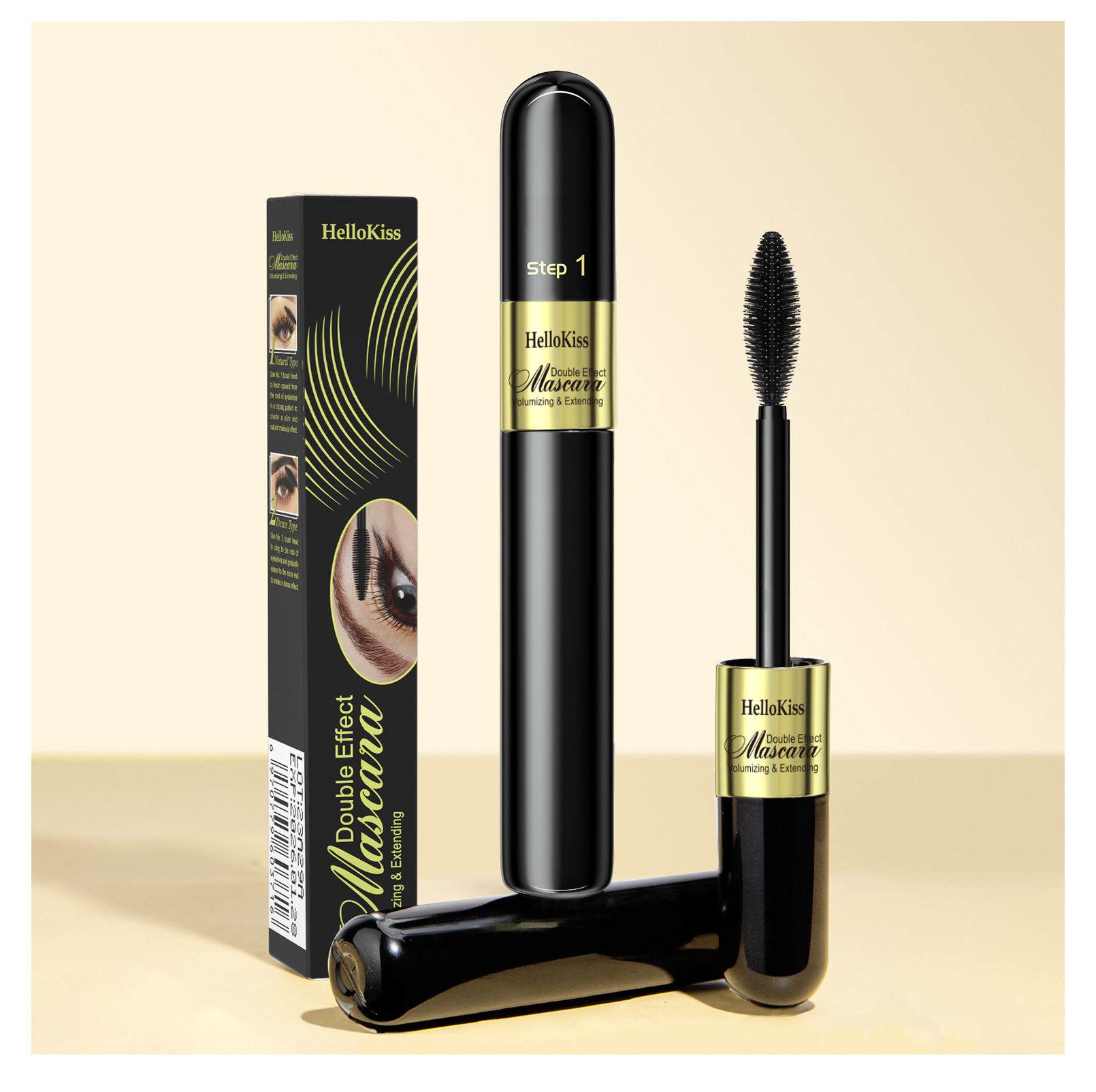 HelloKiss Sunflower Dual-Effect Waterproof Mascara: Long, curly, thick and non-smudge Mascara for cross-border use undefined