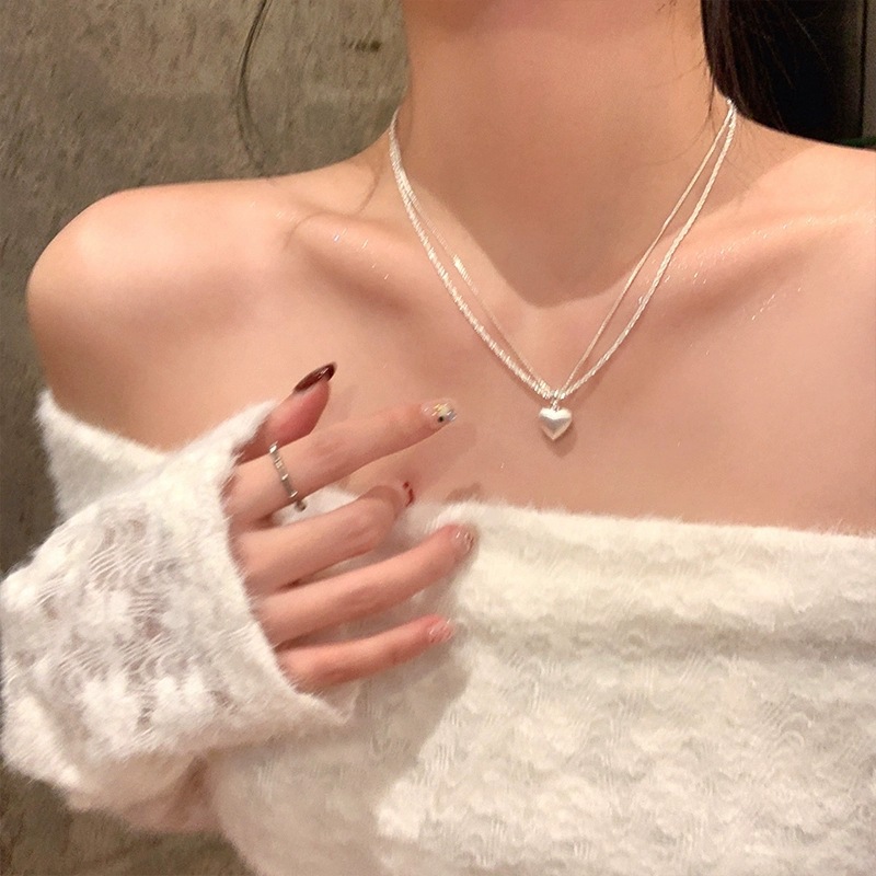 軽豪華小衆高級感真珠ネックレス女ins潮ファッション百合気質チタン鋼鎖骨鎖ネット赤首鎖