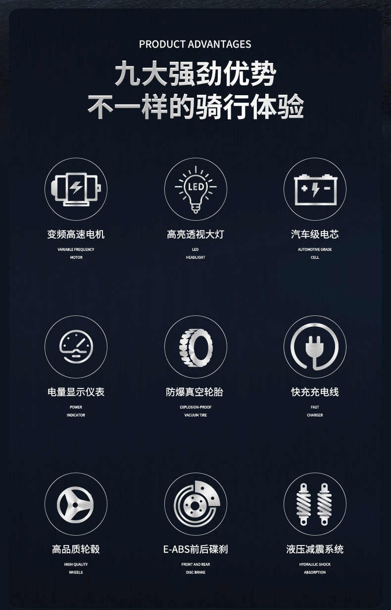 Led Variable Frequency High-Speed Electric Personalized Scooter, Foldable Two-Wheeled Small Electric Scooter for Personal Transportation