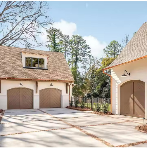 Natural Solid Wood Garage Door Insulation 9 Feet X 8 Feet Solid Oak Sliding Folding Garage Door
