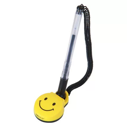 Deli 6793 Bank Counter Pen 0.5mm Gel Pen 180-Degree Rotating Spring Head Fixed Signature Pen