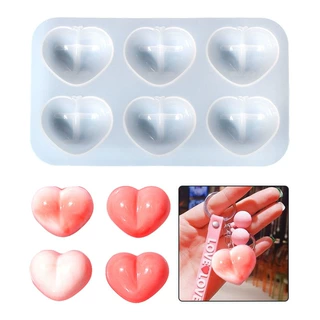 得意洋洋diy可爱爱心屁屁滴胶模具手工包包饰品硅胶模具亚马逊