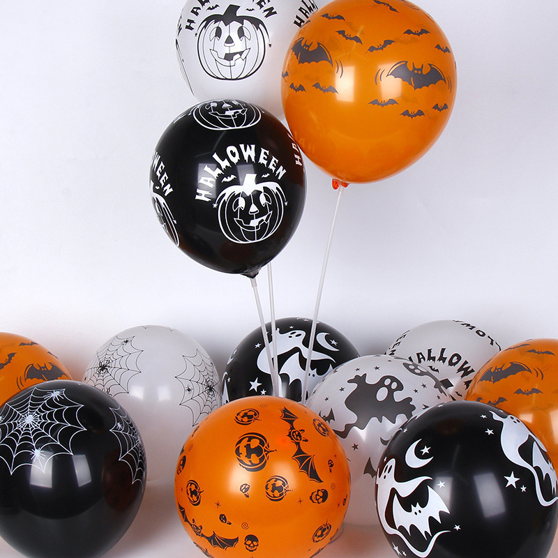 ハロウィーン風船装飾セット印刷パーティー用品コウモリハロウィーン道具鬼節ラテックスカボチャ風船|undefined