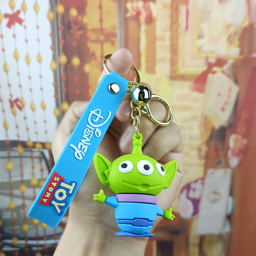 Cross-border Toy Story keychain bag pendant Buzz Lightyear Strawberry Bear three-dimensional doll key pendant