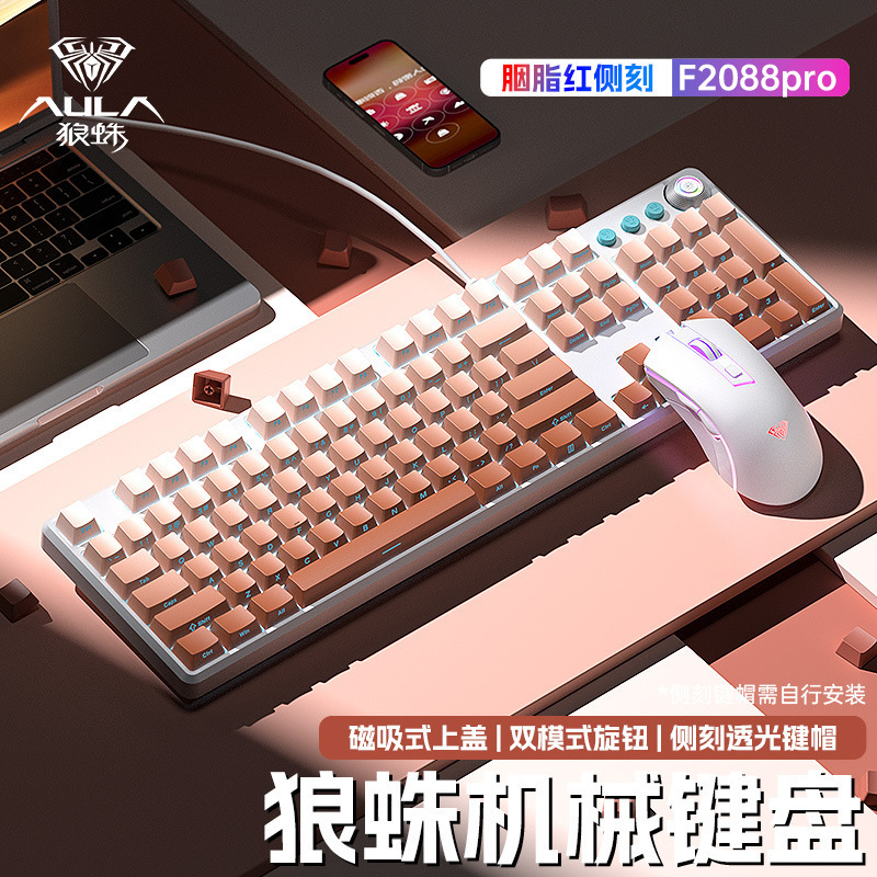 タランチュラの機械のキーボードの側はグラデーションのボタンを刻んでゲームの事務のデスクトップのノートの卸売りを競争します。|undefined