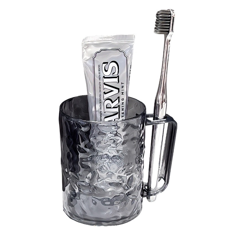 [Taza de enjuague bucal de lujo con patrón de glaciar grueso] taza de lavado de tocador de pareja portátil para el hogar taza de cepillo de dientes de aspecto alto