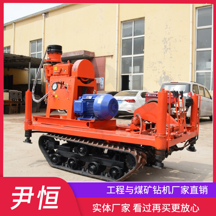 履带式注浆坑道钻机 地铁道路户外打孔取芯注浆钻机 爬山虎自行走