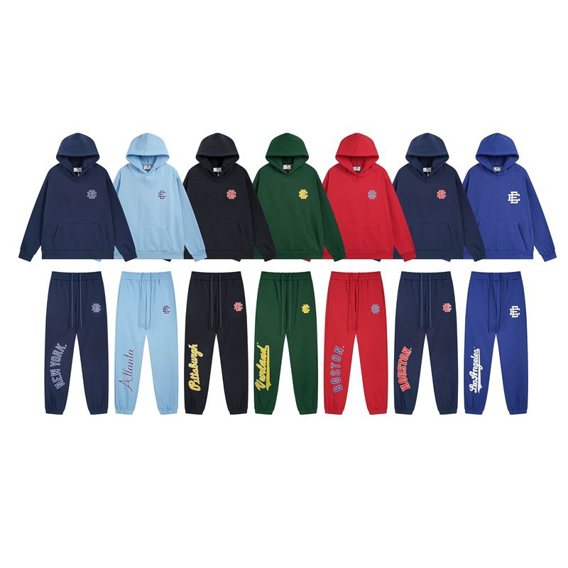 American Trendy Brand Eel Classic Sports Men and Women Couple Hooded Sweatshirt Leggings Sweatpants Suit Trendy and Loose
