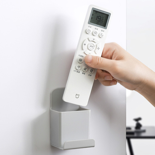 Wall-mounted TV remote control storage box storage rack without punching wall-mounted box bedside mobile phone storage box