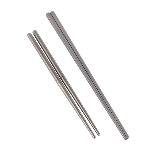 Outdoor pure titanium chopsticks portable foldable and detachable square chopsticks for home use camping high temperature resistant titanium alloy tableware wholesale