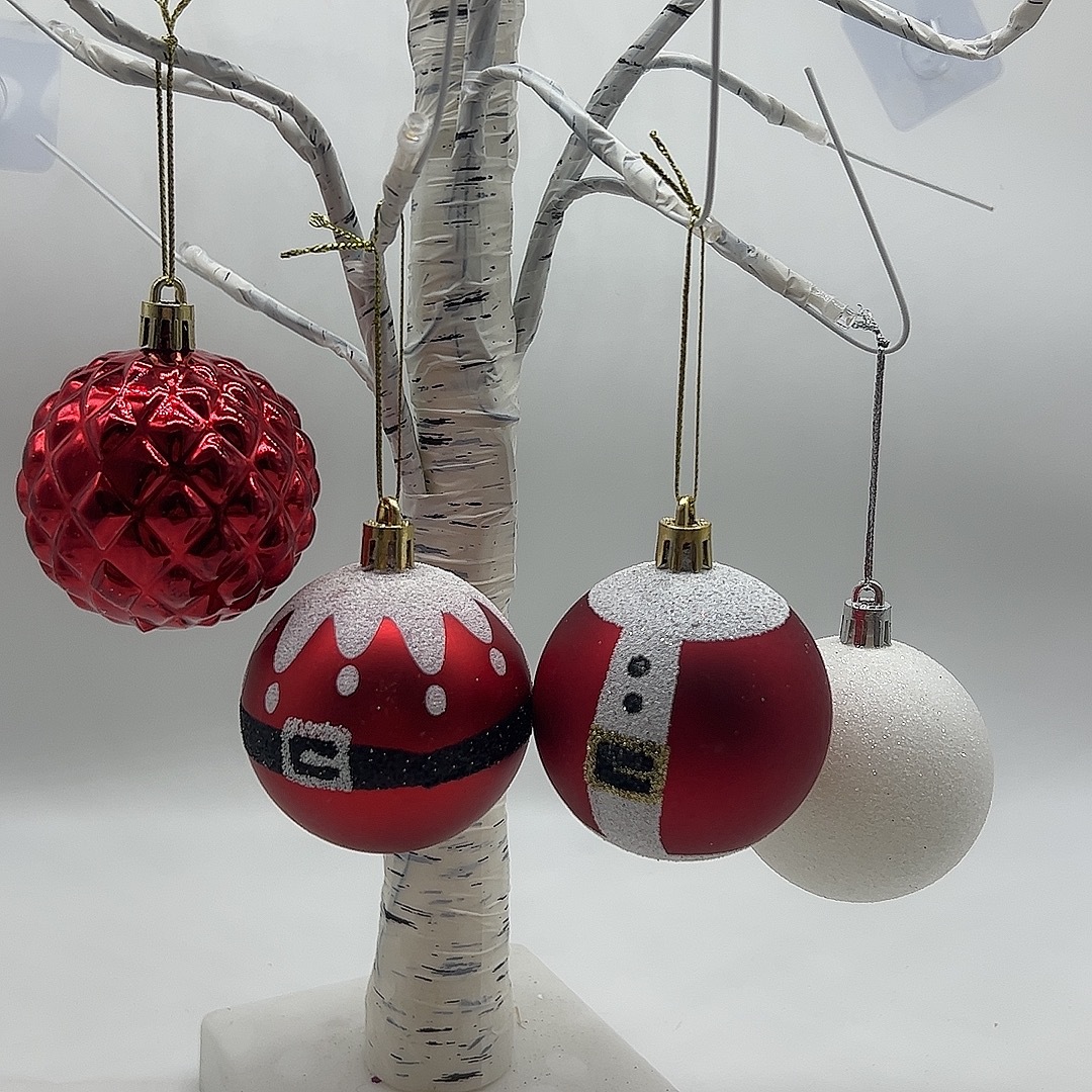 Navidad transfronteriza spot 6cm caja de regalo de plástico galvanizado bola de Navidad festivales centro comercial Navidad atmósfera bola decoración