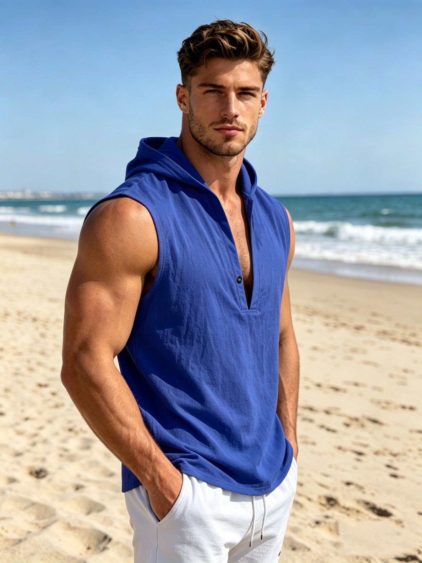 Herren Kapuzenweste Schwer Für Freizeit Und Anlass_voghion.com
