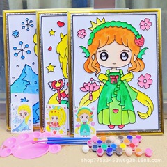 凹凸画板顔料落書き絵画ガッシュアクリル油絵水彩落書き着色広場公園屋台おもちゃ