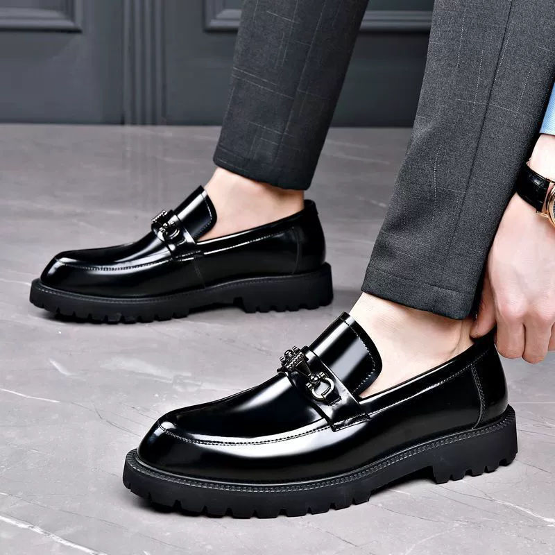 Лакированная кожа одна педаль кожаная корейская версия Lefu обувь бизнес весенняя мужская кожаная обувь повседневная мужская обувь