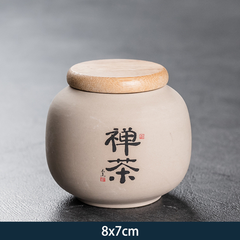 원래 도자기 대나무 뚜껑 항아리/선차