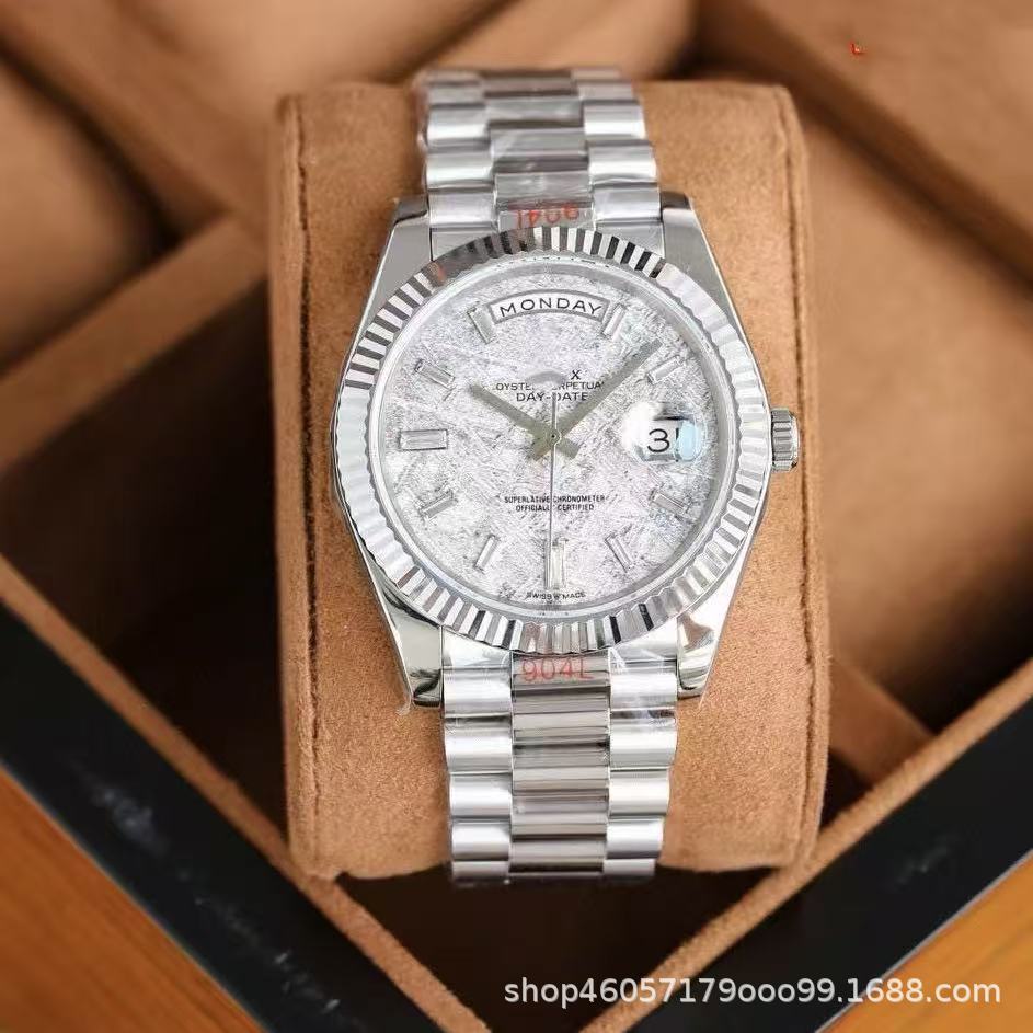 Comercio exterior explotador fábrica de mano de obra directa venta al por mayor rápido wishing europeas y estadounidenses hombres mano de obra doble reloj de correa de acero