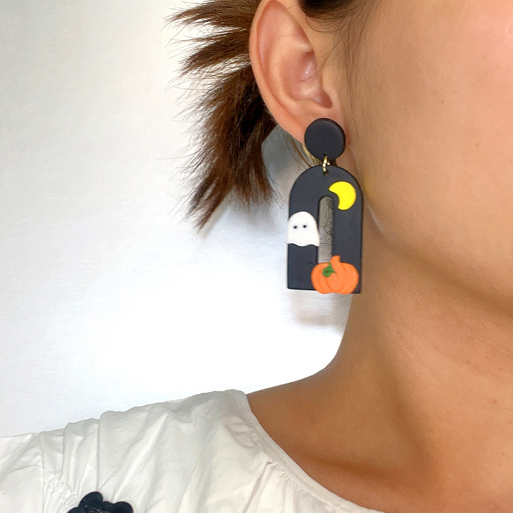 Women's Gender 1 Pair Streetwear Halloween Pattern Soft Clay Drop Earrings