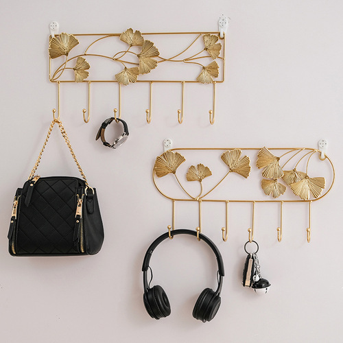 Creative wrought iron hooks for entrance hall decoration wall wall hanging door key storage fitting room coat and hat hanging rack