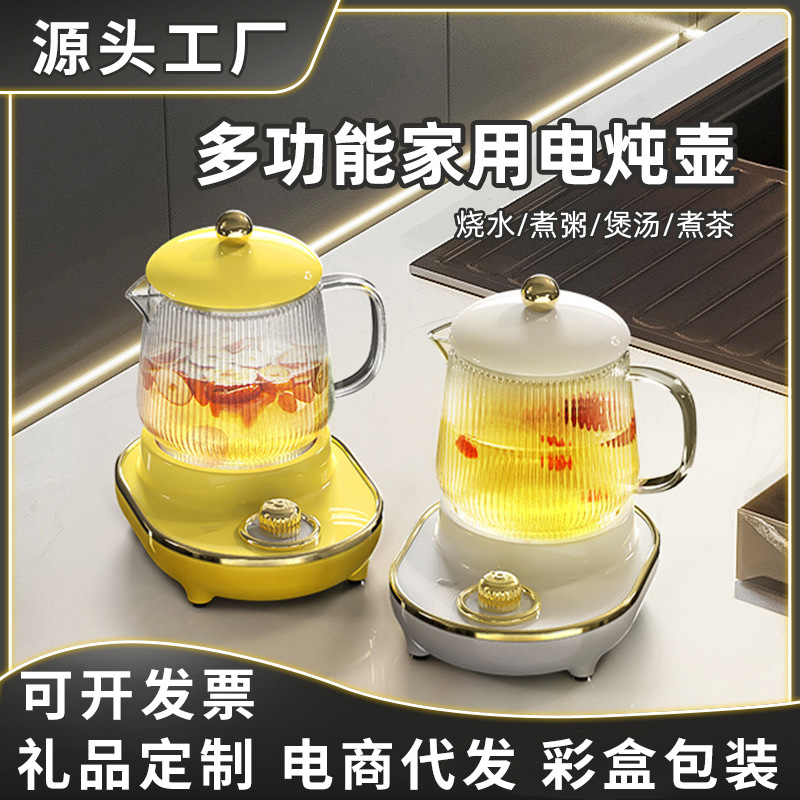 Electric pot multi-functional office flower tea pot heating cup bird's nest steamer water boiler mini health pot wholesale