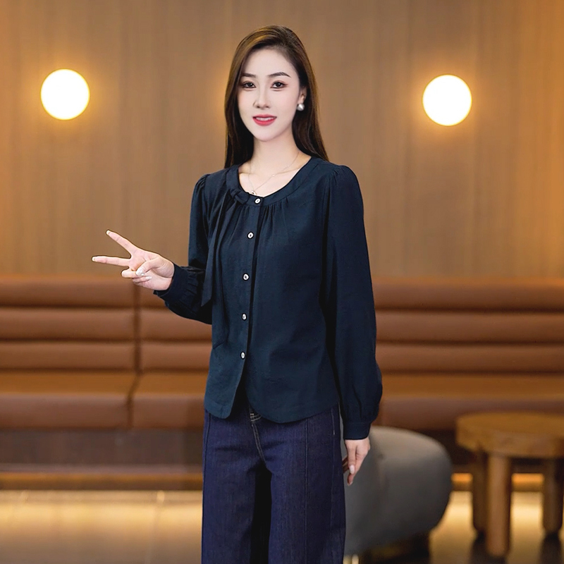 长袖衬衫女装春秋2025新款今年流行时尚减龄洋气质早秋装显瘦上衣|undefined