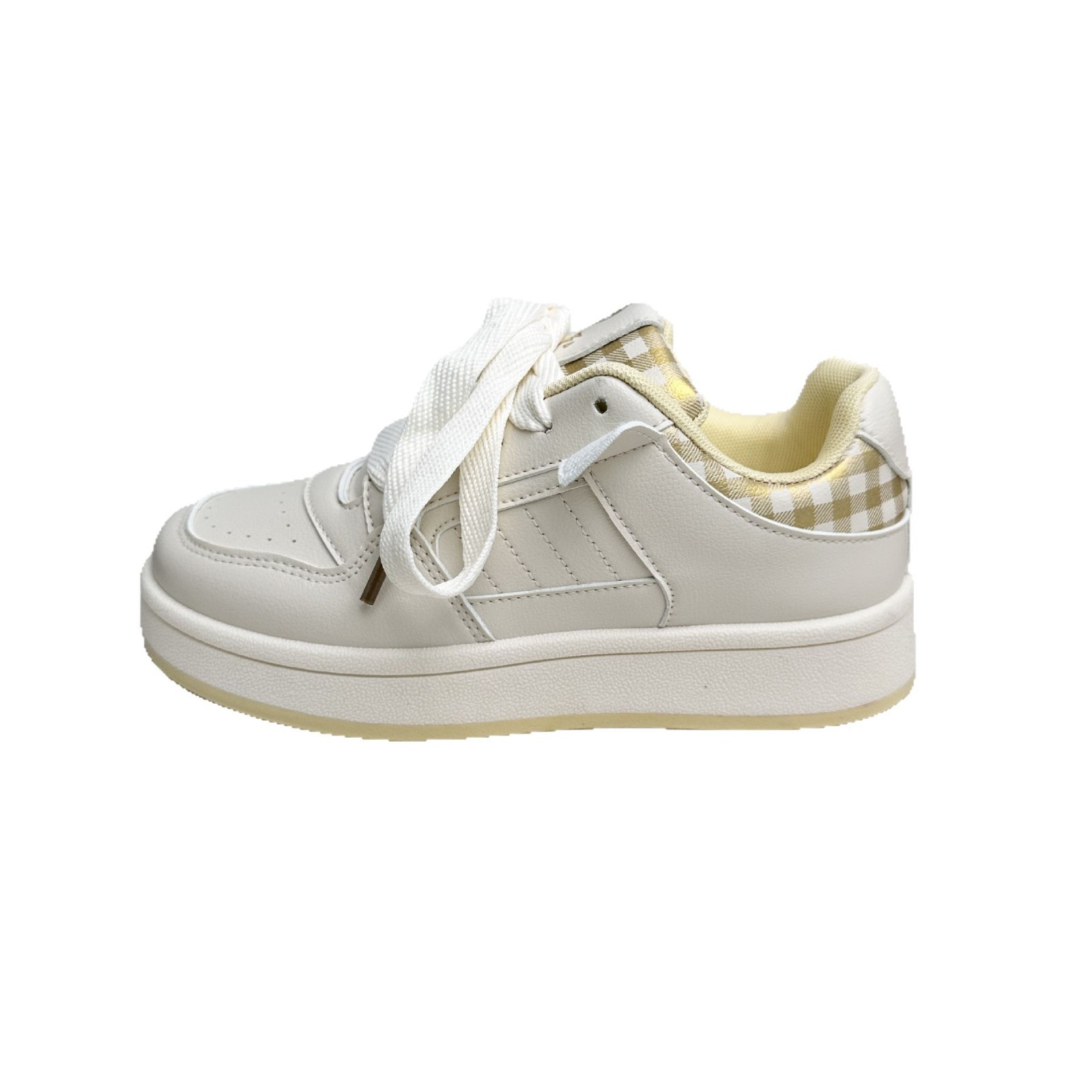 Yuanbo 2025 primavera zapatos blancos bajos zapatos de mujer zapatos casuales de plataforma de todo fósforo zapatos de mujer de moda coreana image 6