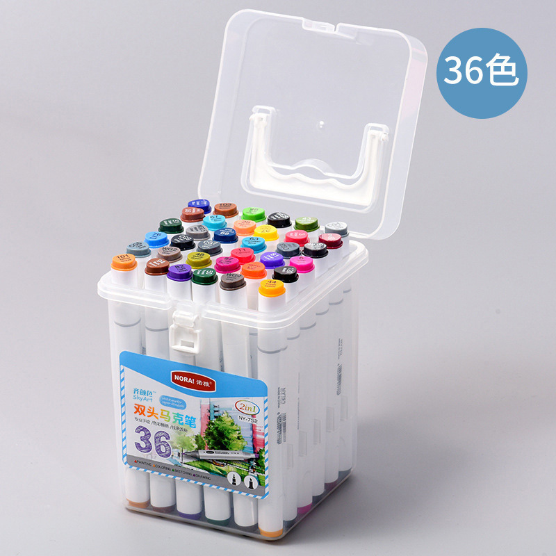 Noya marcador doble cabezal estudiantes aceitosos y niños juego bolígrafos color especial 48 colores marcadores gran capacidad