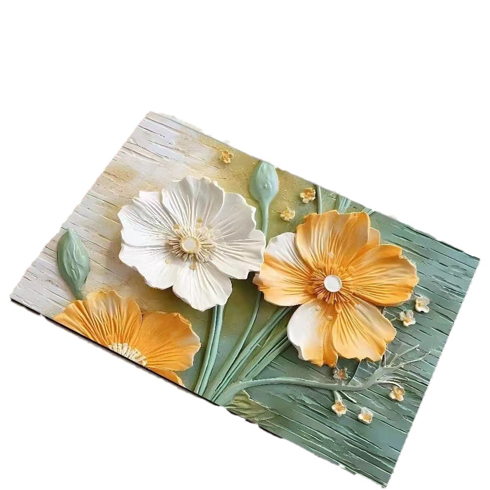 Rustikale Blumen Badezimmermatte, Rutschfeste Küchenmatte_voghion.com