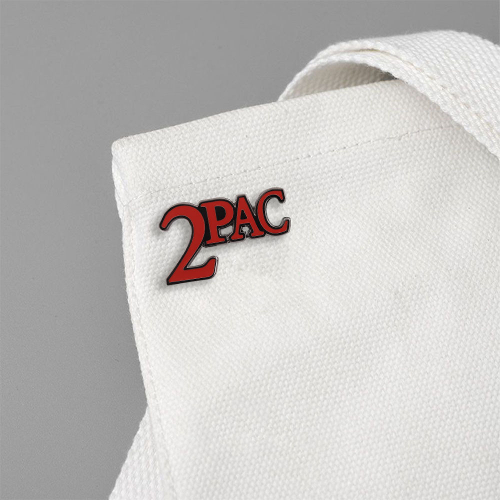 Legendary Rapper 2Pac Logo Brooch Hip-Hop Music Peripheral Metal Badge Clothing Bag Fashion Accessories