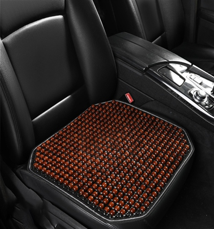 Summer Wooden Bead Cushion Car Seat Cushion Lumbar Support Ventilated Breathable Massage Waist Support Office Seat Back Cushion Lumbar Cushion