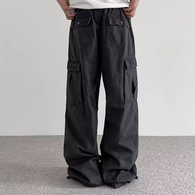 Retro trousers, skydiver, American style, drawstring