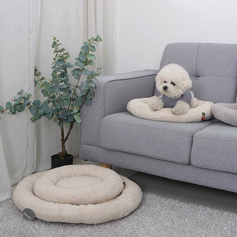 Round Short Hair Warm Simple Soft and Comfortable Cat Kennel Pet Dog Kennel Deep Sleep Pet Mattress Supplies Round Short Hair Warm Simple Soft and Comfortable Cat Kennel Pet Dog Kennel Deep Sleep Pet Mattress Supplies