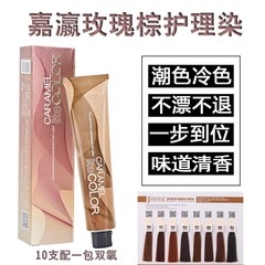 染膏批發髮廊染髮膏 玫瑰護理染美髮店理髮店單只染髮膏 嘉瀛