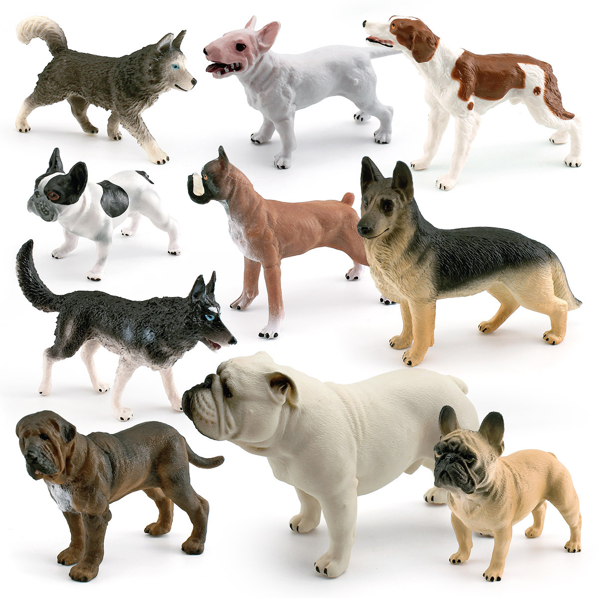 Transfronterizo simulación Husky Bulldog bull terrier boxeador perro pastor newpoliton perro modelo adornos estáticos