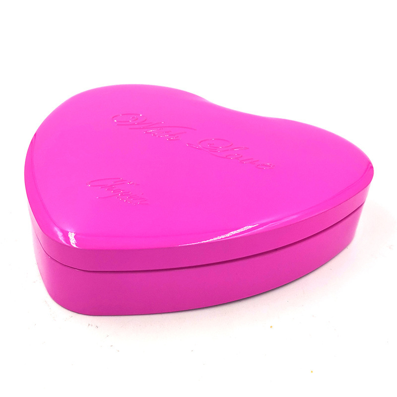 Heart-Shaped Food-Grade Candy Tin Box, Heart Chocolate Candy Boutique Packaging, Wedding Candy Gift Cake Custom Box Heart-Shaped Food-Grade Candy Tin Box, Heart Chocolate Candy Boutique Packaging, Wedding Candy Gift Cake Custom Box
