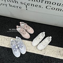 牛皮版复古芭蕾德训鞋女2025新款法式魔术贴休闲运动鞋平底阿甘鞋